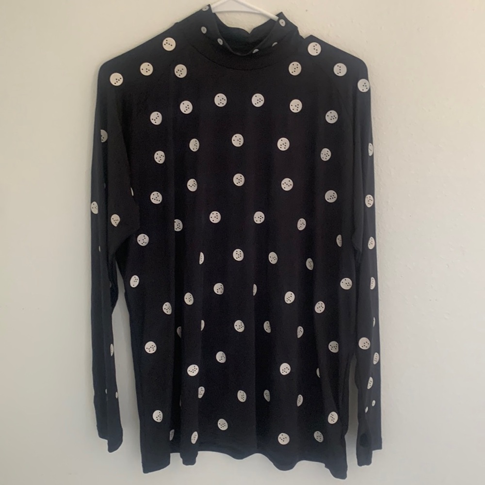 ZOZO Suit Black White Polka Dot Personal Measuring Suit Top Size 8